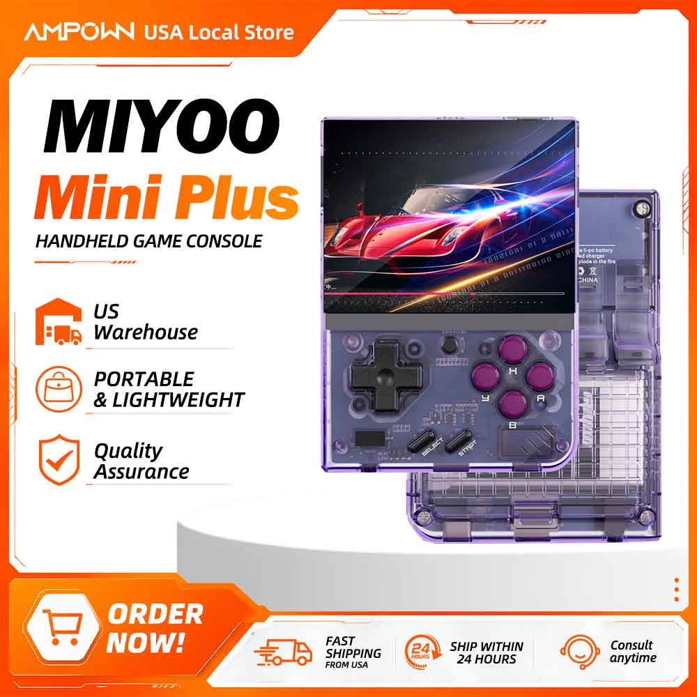 Retro Gaming Usb - เครื่องเล่นเกมพกพา Miyoo Mini+ หน้าจอ OCA IPS