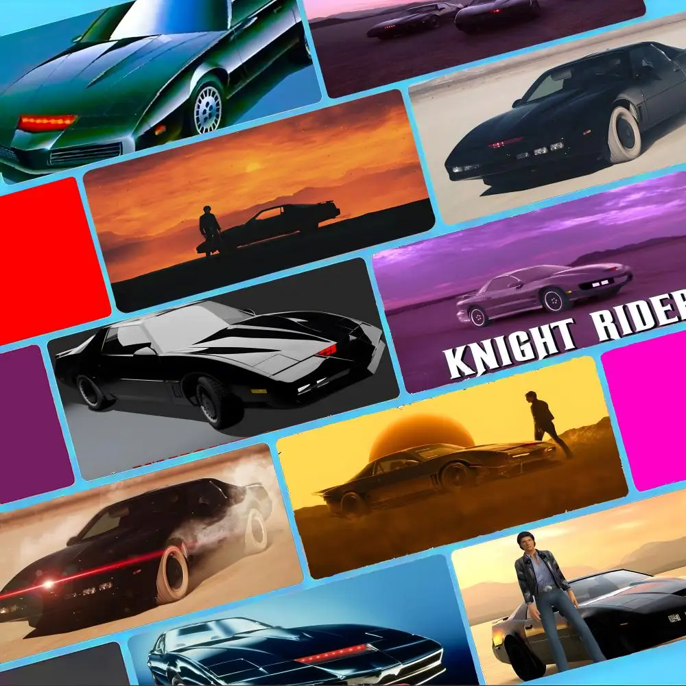 Retro Knight Gaming - แผ่นรองเมาส์เรโทรไนท์ไรเดอร์สแผ่นรองเมาส์กันลื่นขนาดใหญ่ แผ่นรองเมาส์สำหรับเล่นเกมขอบเย็บหนา