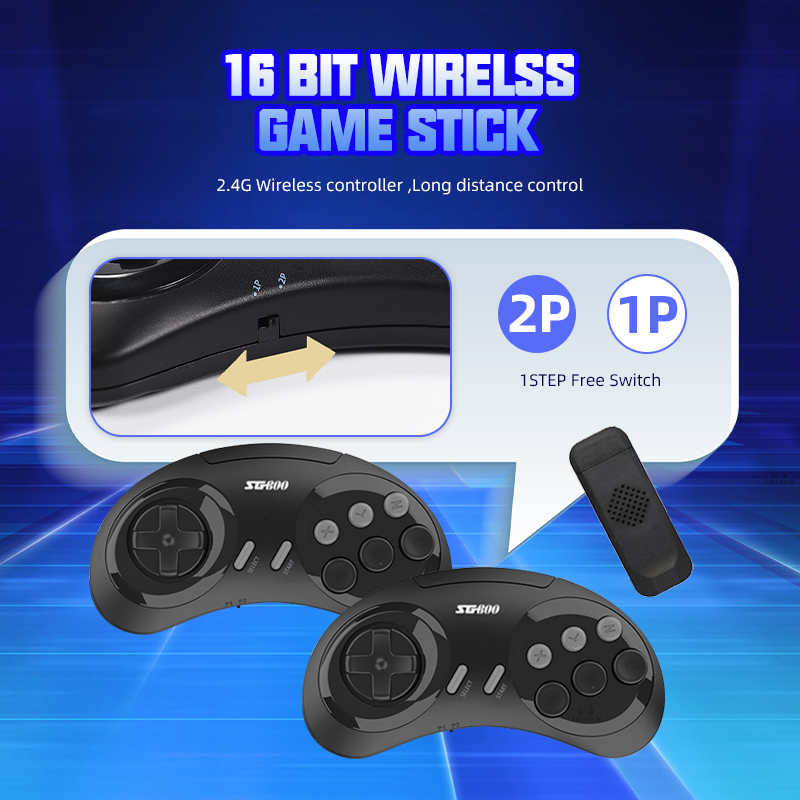 Retro Gaming Stick - เครื่องเล่นเกมย้อนยุคสำหรับ Sega Genesis Mega Drive 16