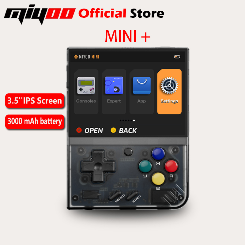 Retro Gaming Monitor - MIYOO Mini PlusแบบพกพาRetroคอนโซลเกมมือถือ3.5นิ้วIPS HDหน้าจอเด็กของขวัญระบบLinuxเกมคลาสสิกจําลอง