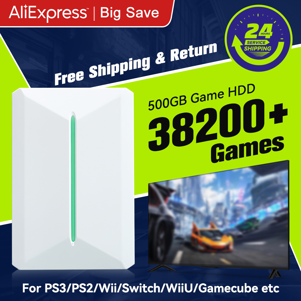 Retro Gaming Stick - Retrobat & playnite คอนโซลเกมย้อนยุค500GB สำหรับ PS3/PS2/SWITCH/wi/wi/laptop