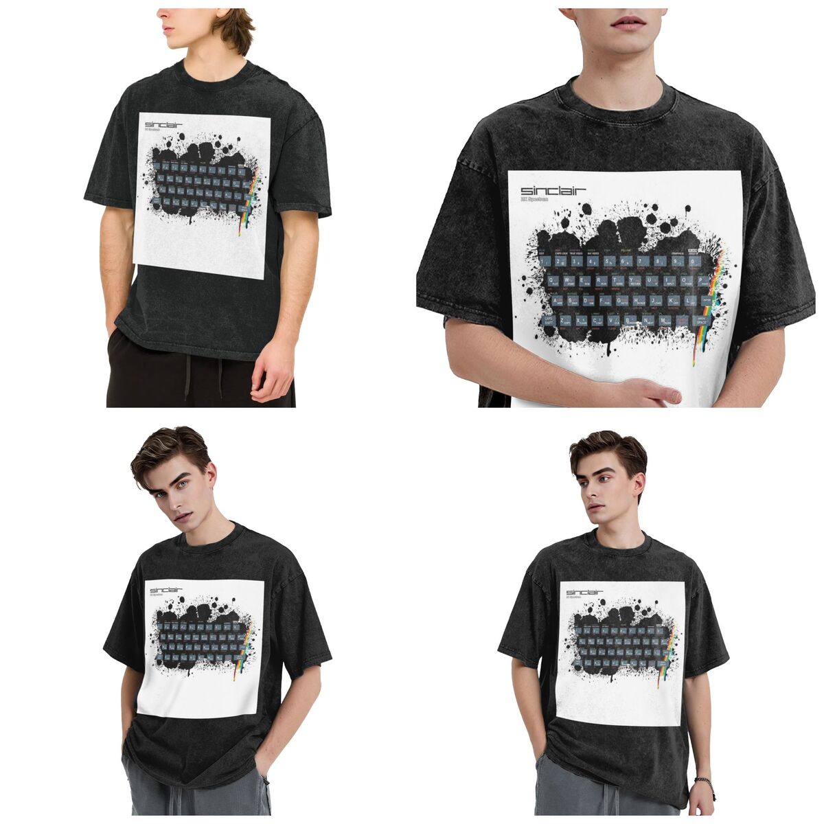 เสื้อยืดแขนสั้นลายเกมย้อนยุค - - Retro Gaming Zx Spectrum บทวิจารณ์และราคา