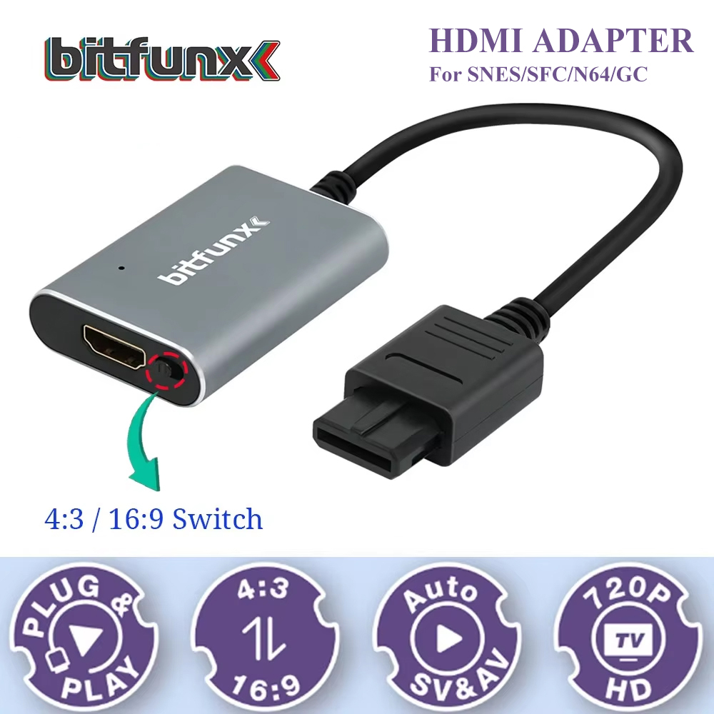 Bitfunx 720P Svideo/AV ไปยังอะ - Retro Gaming App บทวิจารณ์และราคา