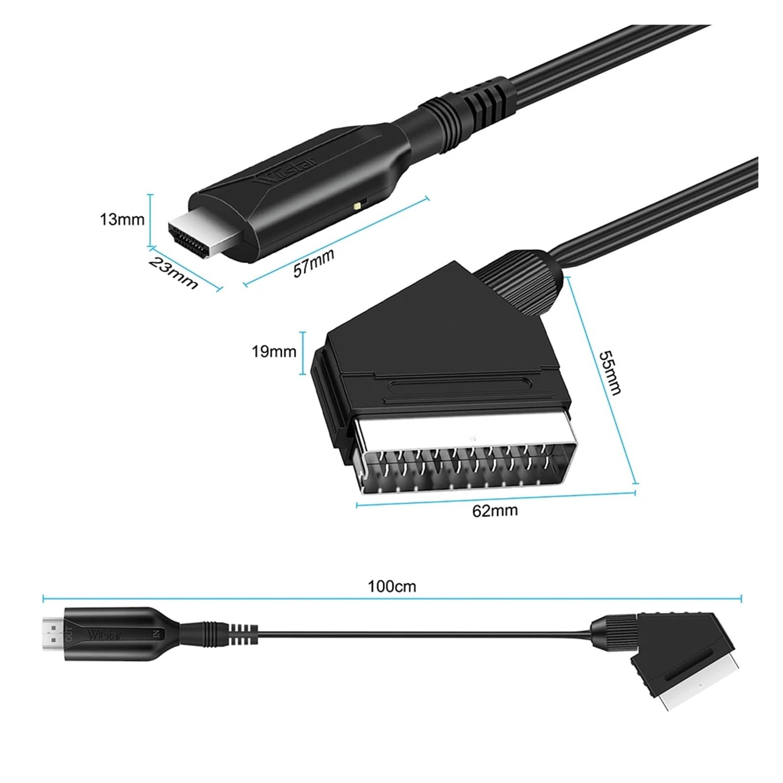 สายแปลงสัญญาณ SCART เป็น HDMI  - Scart To Hdmi บทวิจารณ์และราคา