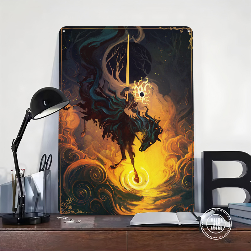 โปสเตอร์โลหะ The Eclipse Knigh - Retro Knight Gaming บทวิจารณ์และราคา