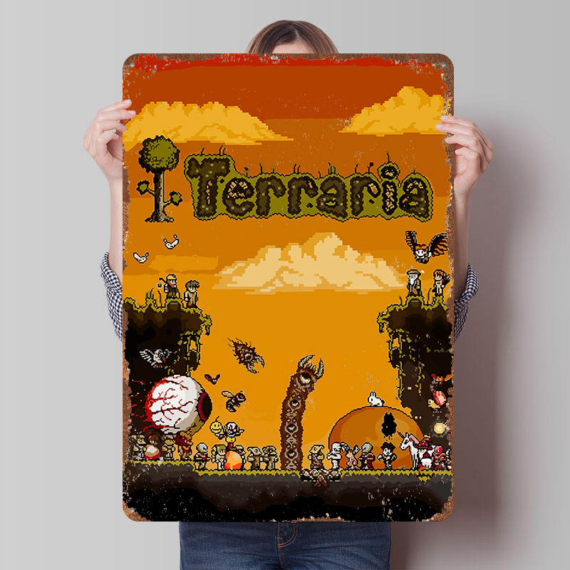 โปสเตอร์พิมพ์ลายเกม Terraria P - Retro Gaming At บทวิจารณ์และราคา