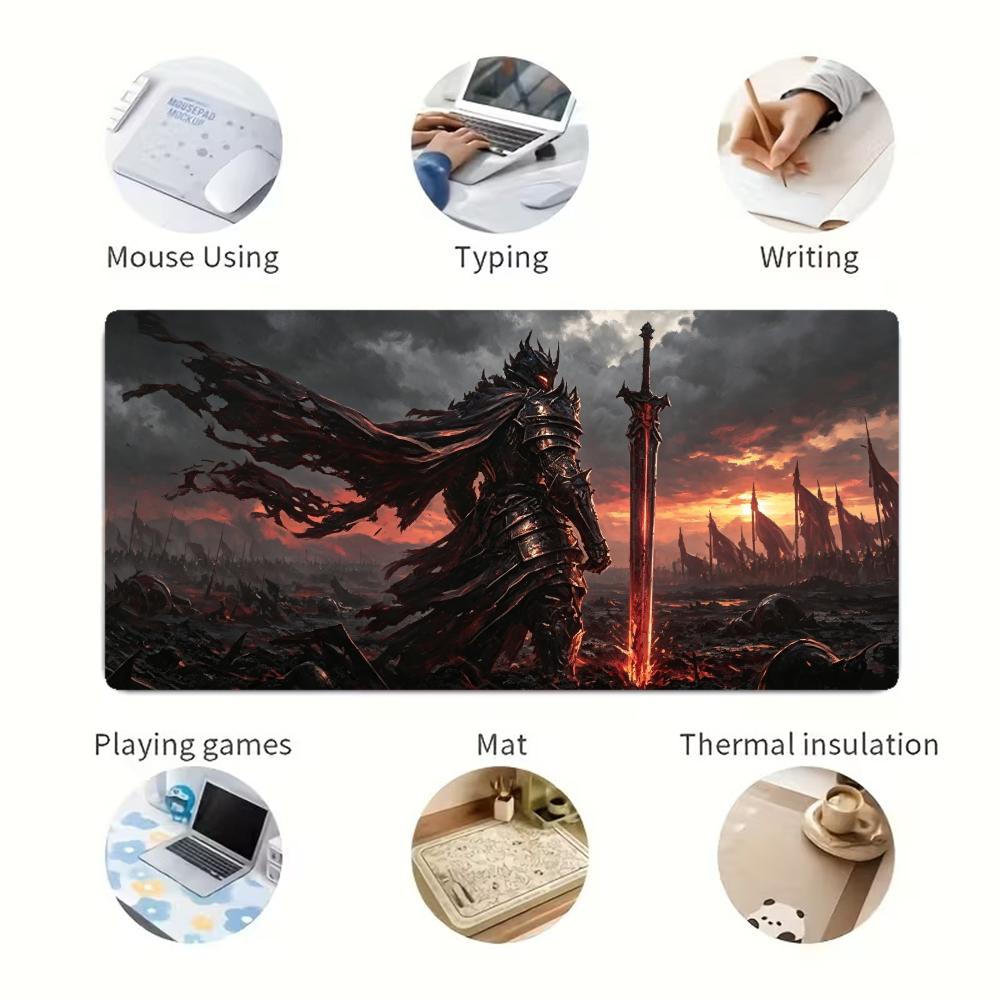 แผ่นรองโต๊ะลายอัศวินเกราะดำสไต - Retro Knight Gaming บทวิจารณ์และราคา