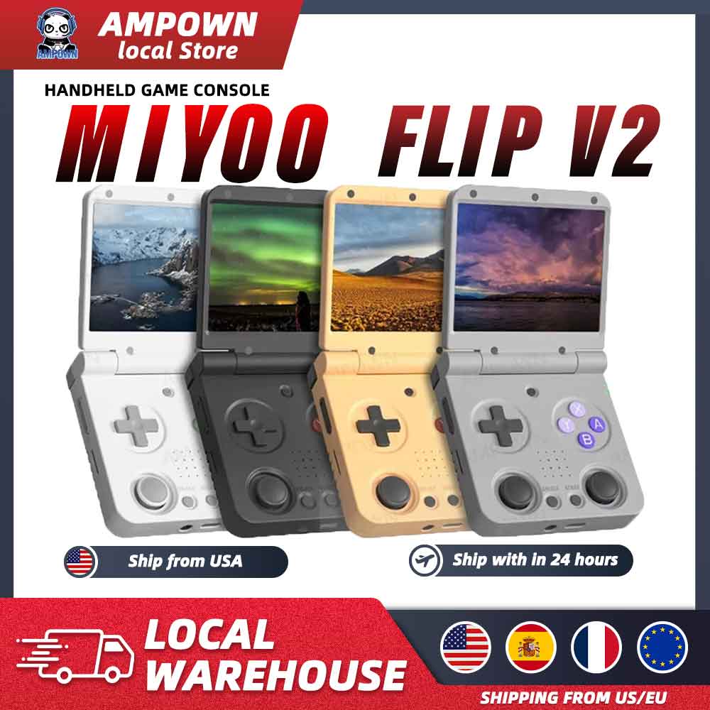 เครื่องเล่นเกมพกพา MIYOO Flip  - Retro Gaming Os Linux บทวิจารณ์และราคา