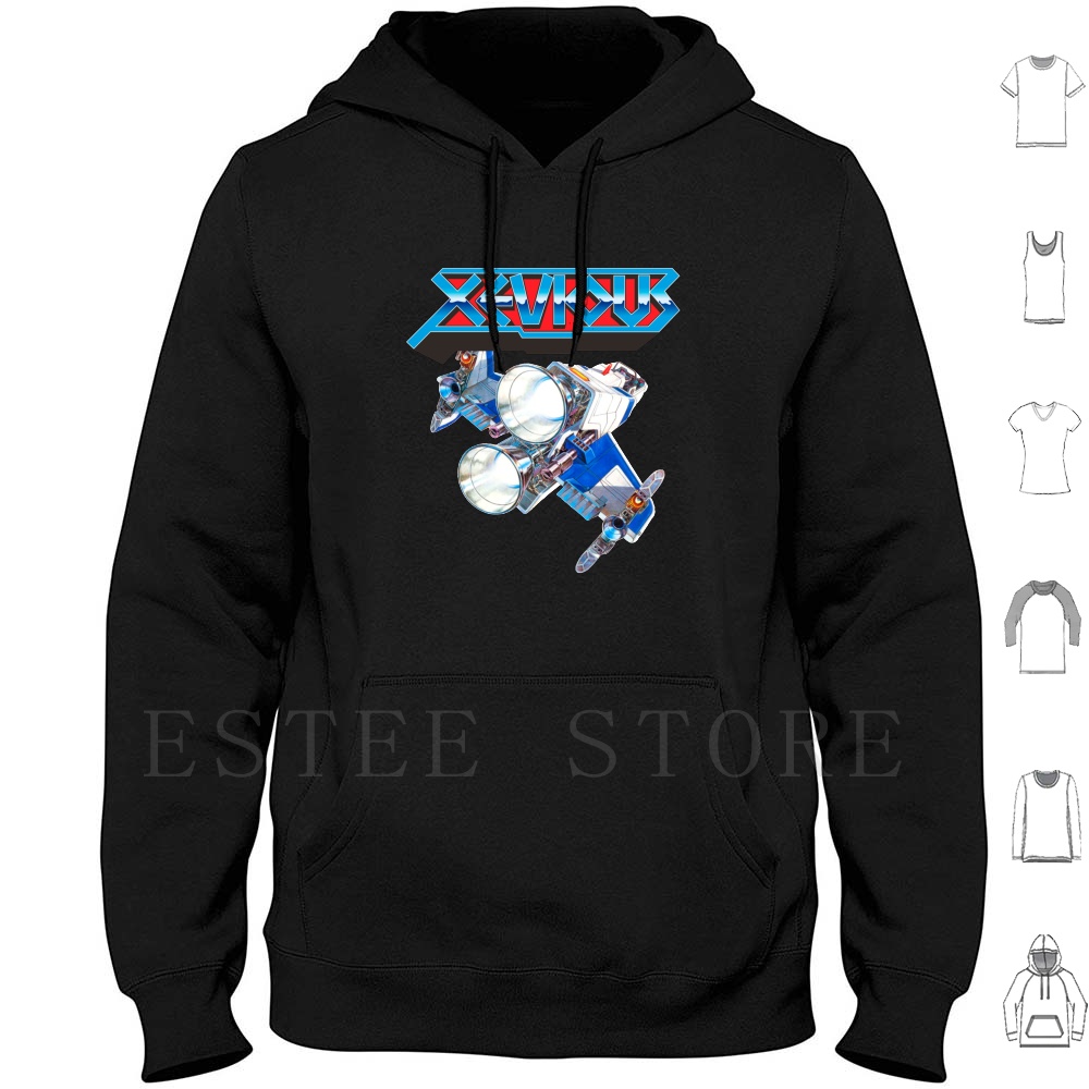 โลโก้ Xevious (เรือ) เสื้อฮู้ด - Retro Gaming Japan บทวิจารณ์และราคา