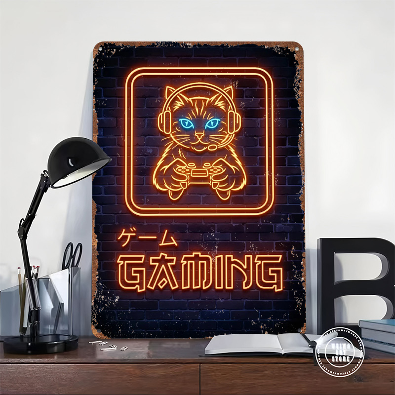 โปสเตอร์พิมพ์ลายแมวเกมเมอร์นีอ - Retro Gaming At บทวิจารณ์และราคา