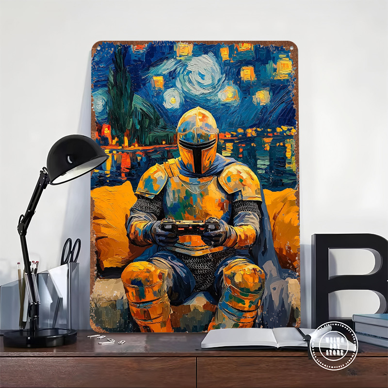 โปสเตอร์โลหะ Knight Gaming ตกแ - Retro Knight Gaming บทวิจารณ์และราคา