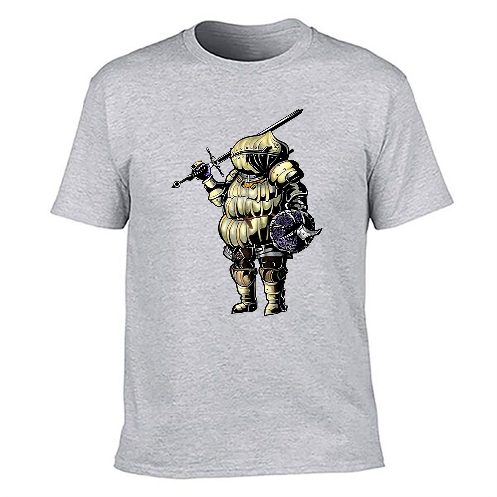 เสื้อยืดแขนสั้นผ้าฝ้ายสำหรับผู - Retro Knight Gaming บทวิจารณ์และราคา