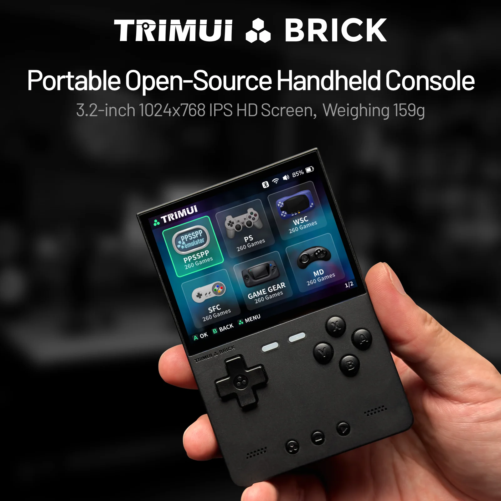 TRIMUI อิฐคอนโซลเกมมือถือ 3.2  - Retro Gaming Usb บทวิจารณ์และราคา