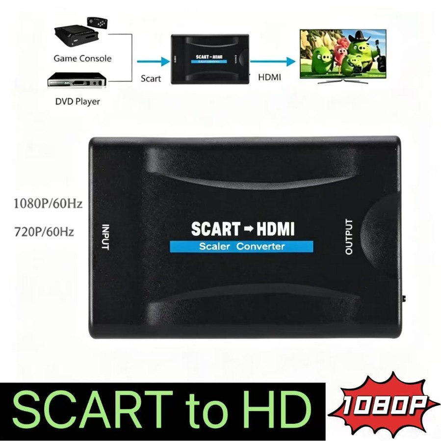 อะแดปเตอร์แปลงสัญญาณวิดีโอและเ - Scart To Hdmi บทวิจารณ์และราคา